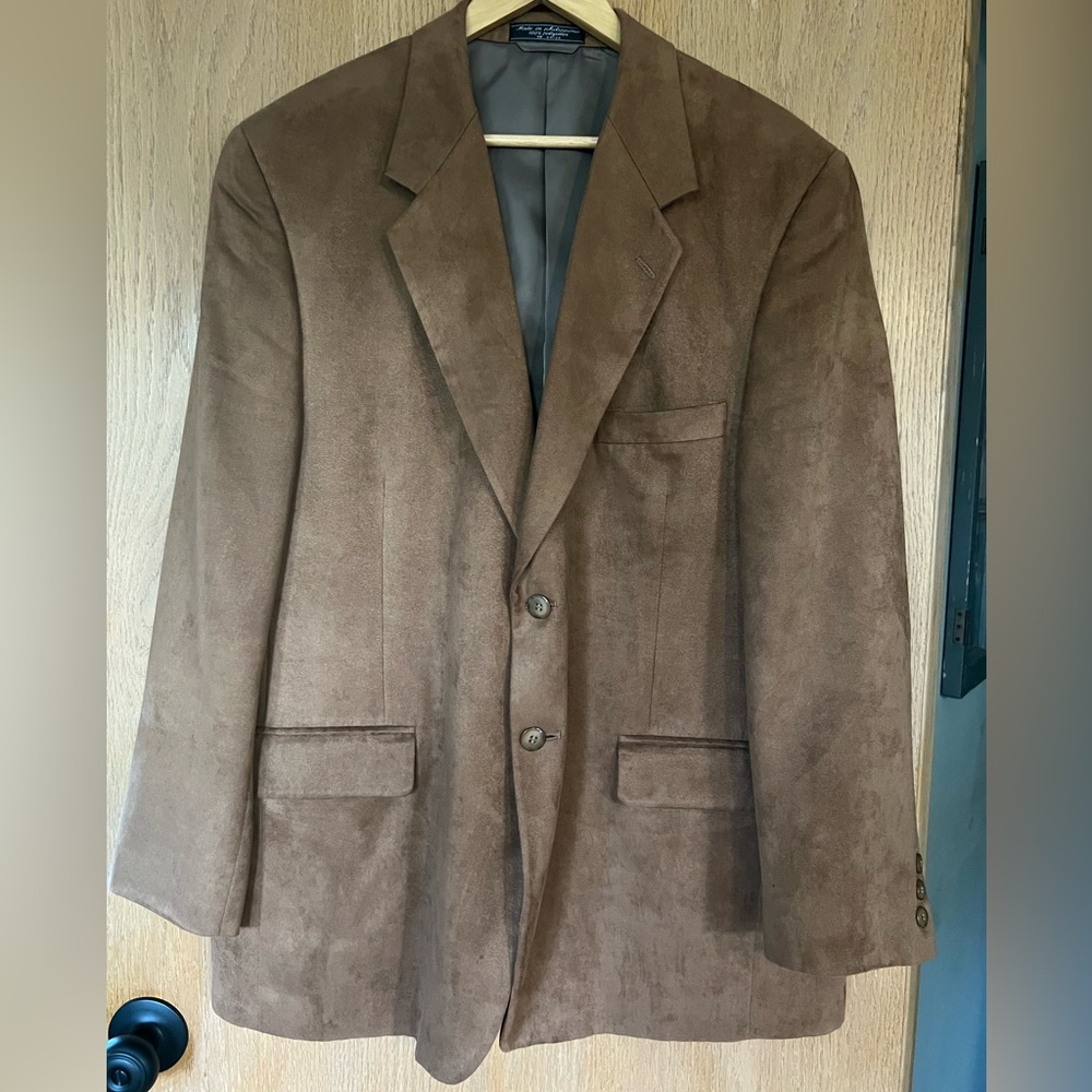 Elegant Brown Suede Blazer